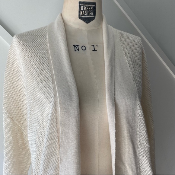 Wilfred Free Silk Cashmere Blend Waffle Knit Open Front Cardigan - XS - Picture 4 of 14